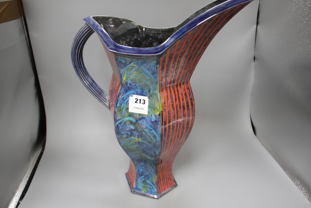 A Ross Emerson Irish studio pottery ewer, height 50cm